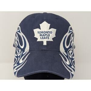 Vintage 90s NHL Toronto Maples Leafs Blue Flames ANNCO Hat